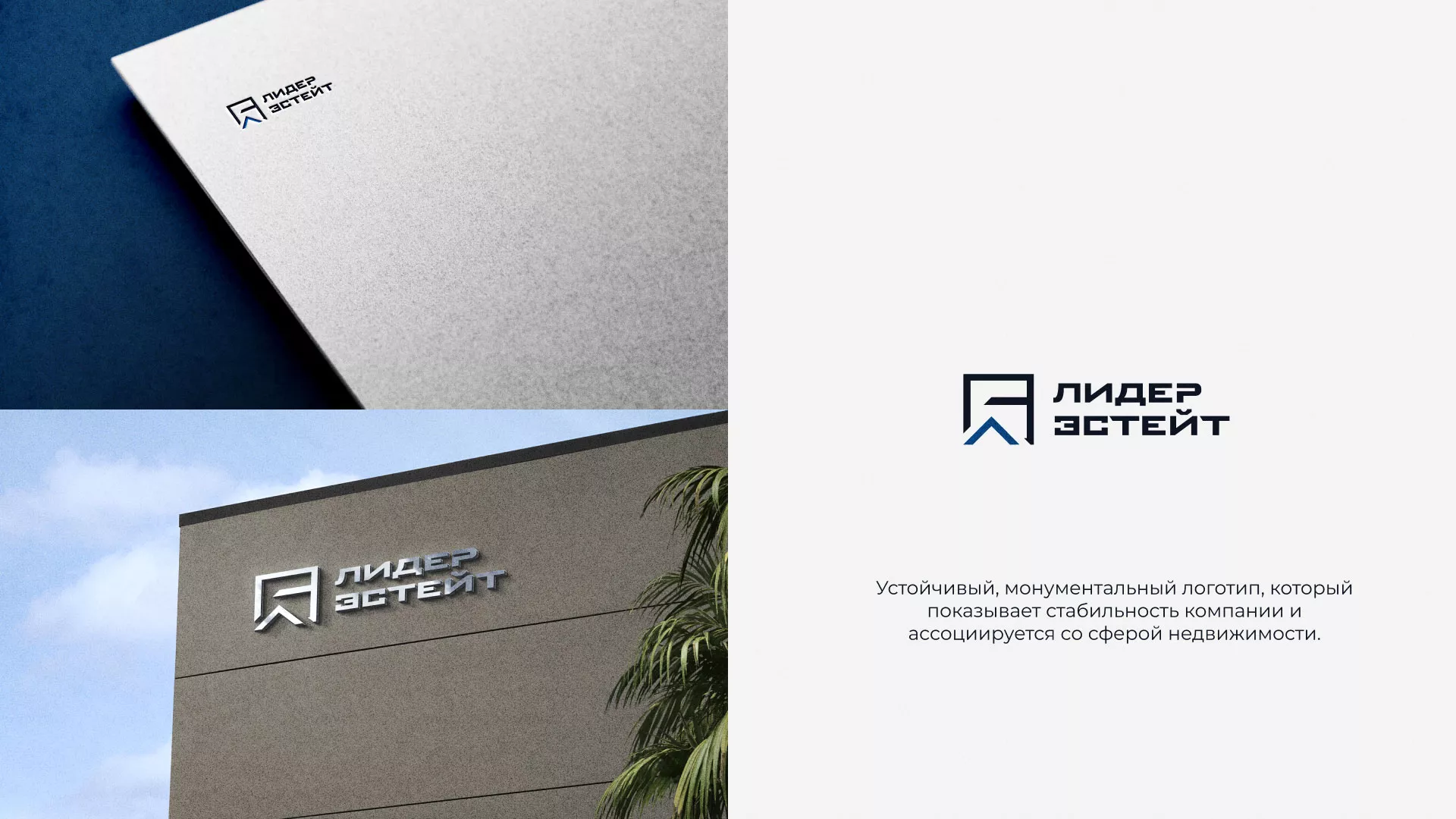 Разработка логотипа агентства недвижимости «Лидер Эстейт» в Дзержинске