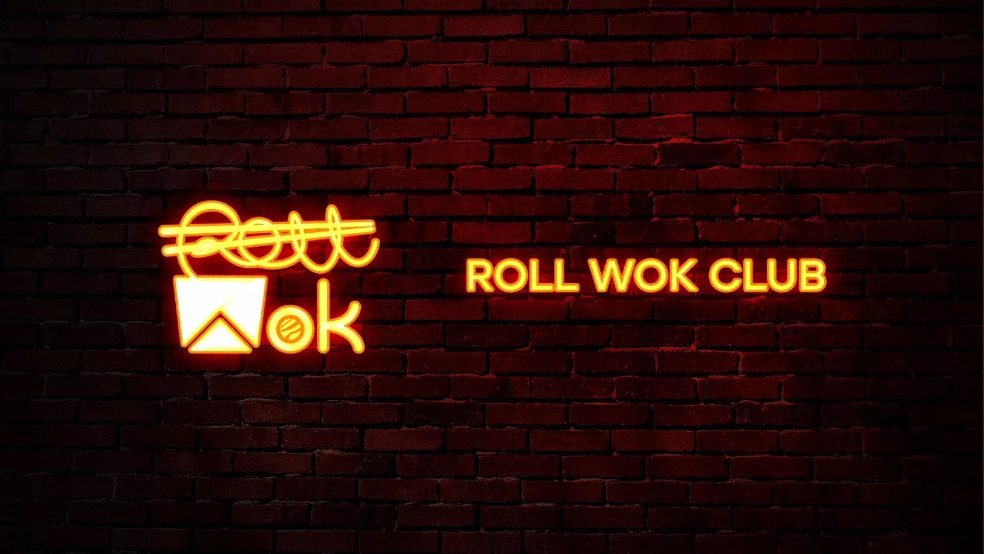Разработка интерьерной вывески суши-бара «Roll Wok Club» в Дзержинске