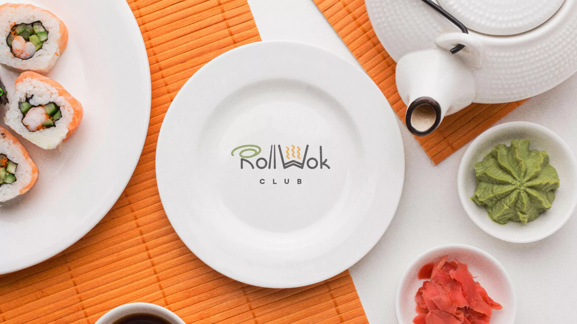 Разработка логотипа и фирменного стиля в Дзержинске для суши-бара «Roll Wok Club» Разработка логотипа и фирменного стиля в Дзержинске для суши-бара «Roll Wok Club»